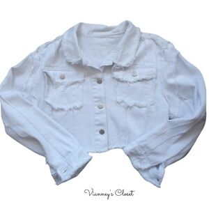 SHEIN  White Denim Jacket